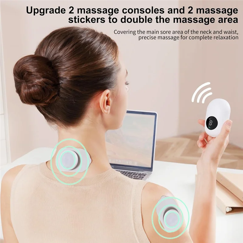 Wireless Muscle Stimulator TENS Unit LED-Display, 16 Intensity Settings For Pain Relief, Rechargeable EMS Machine