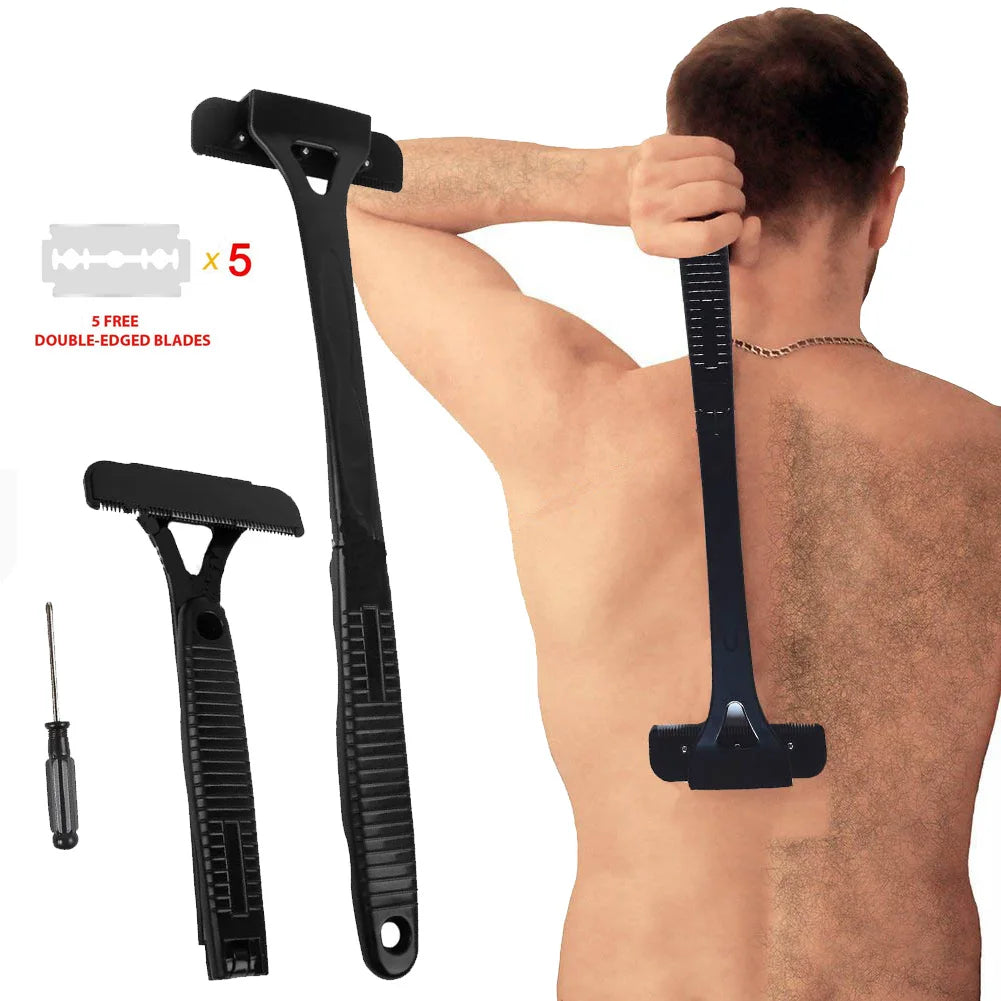 Safety Long Handle Folding Back Shaver Body Shaver Back Hair Trimmer Body Leg Back Razor Shaver Epilator Hair Removal Tool