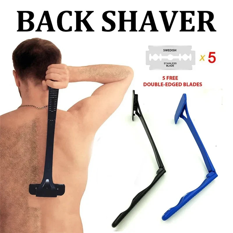 Safety Long Handle Folding Back Shaver Body Shaver Back Hair Trimmer Body Leg Back Razor Shaver Epilator Hair Removal Tool