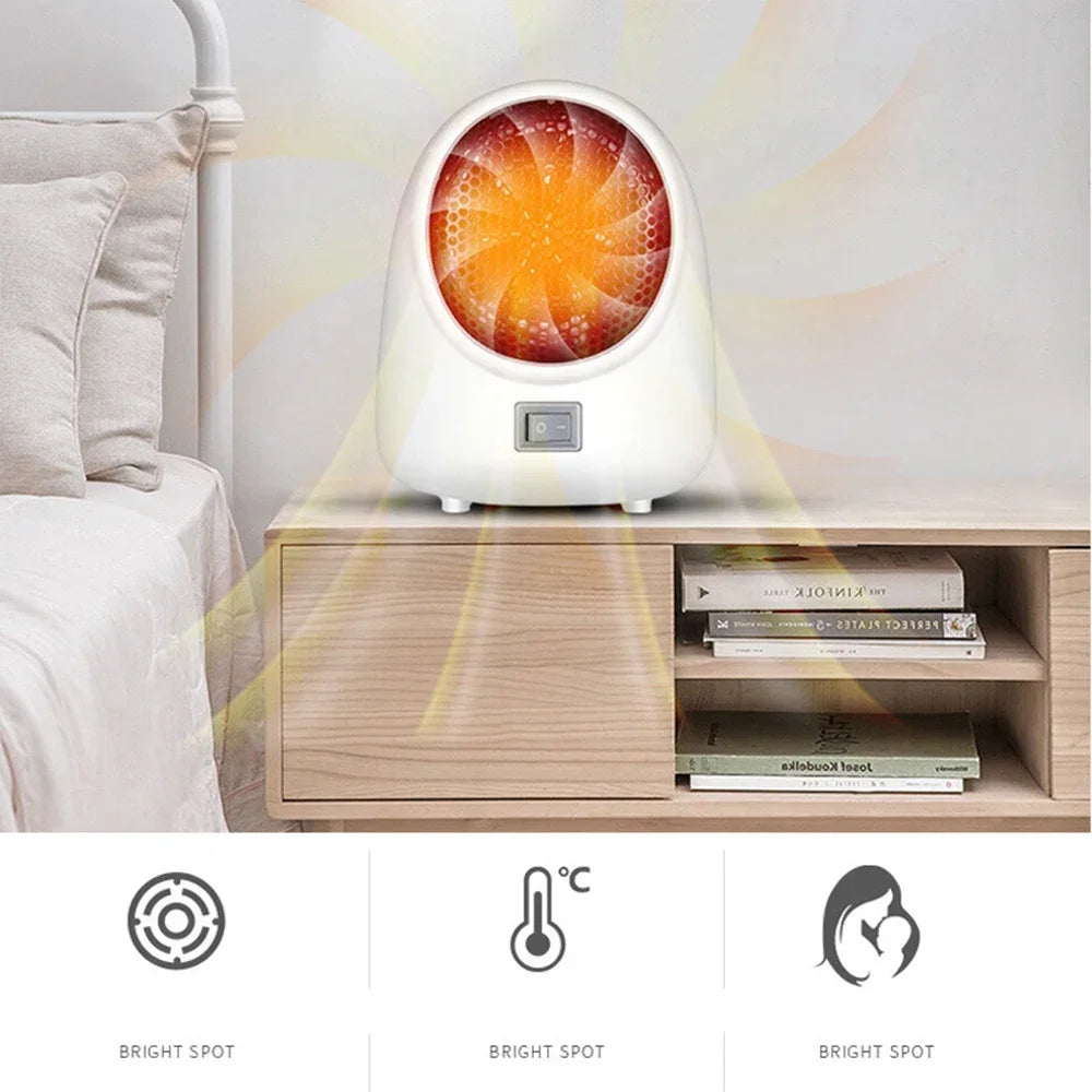 220V Hot Fan Heater Mini Electric Heater Desktop Quick Heating Home Portable Electric Heater For Home Office Warmer Hand Warmer