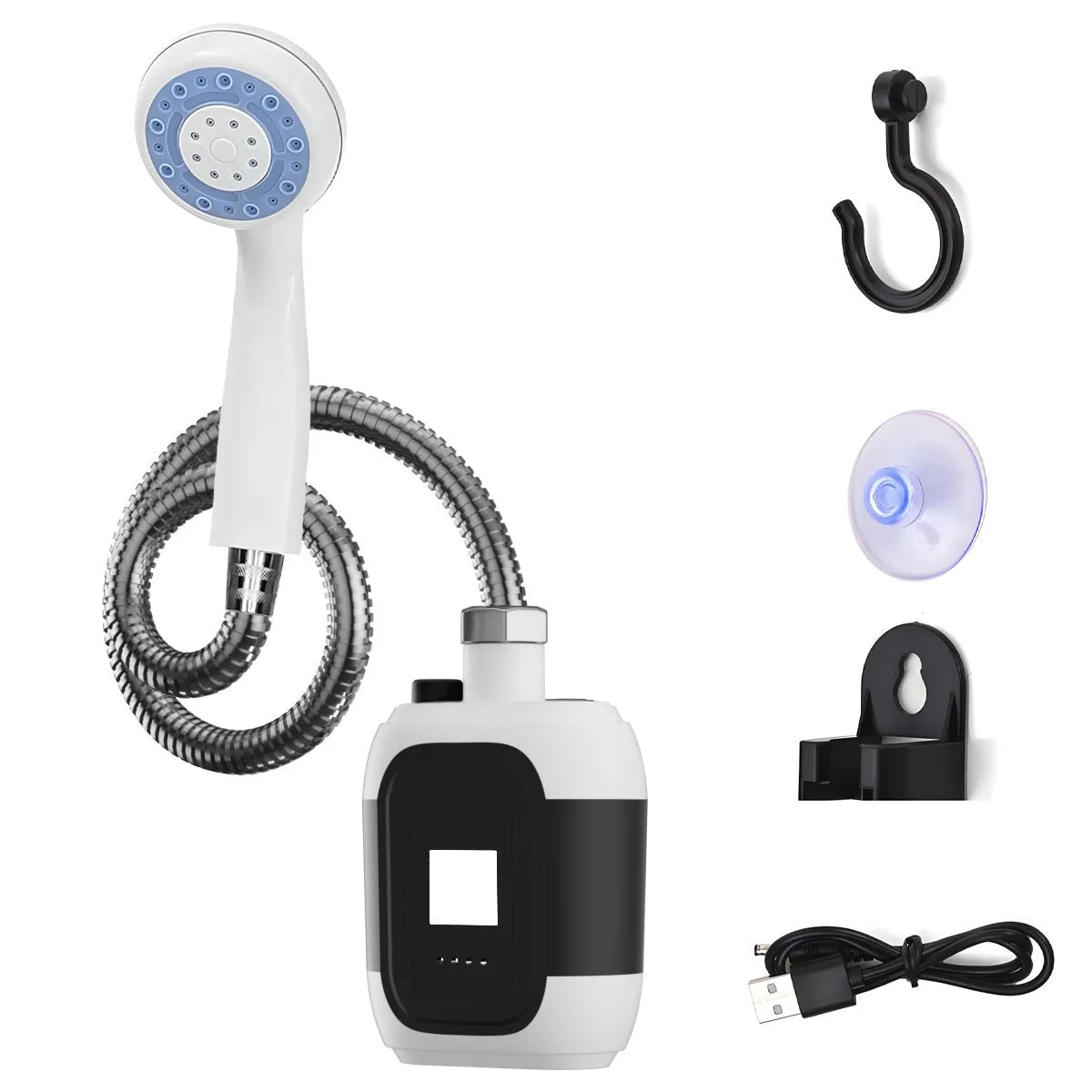 Portable Camping Shower Outdoor USB Rechargeable Electric Shower Pump for Camping Car Washing Gardening Pet Cleaning