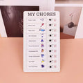 Reusable My Chores Checklist Daily Planner Memo Plastic Board Chore Chart Responsibility Behavior for Kid Self-discipline Card