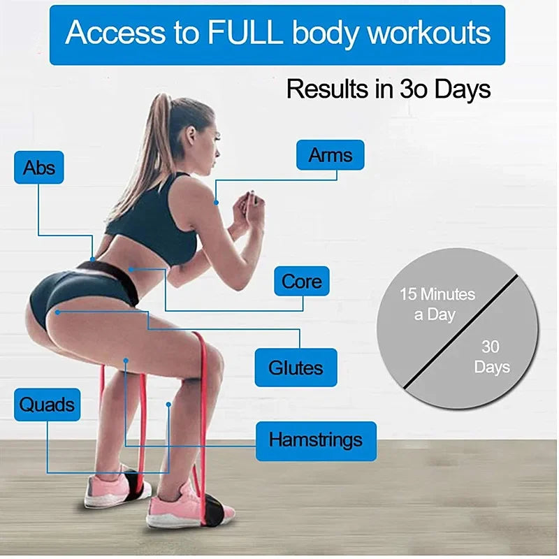 Muscle Strength Training Resistance Band Legs Waist Belt Pedal Exercise Body Building Workout Elastic Bands Fitness Equipment