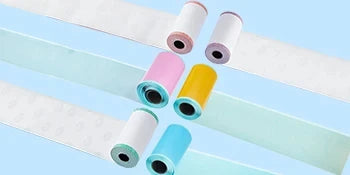 9 Rolls Thermal Printer Paper Adhesive 57X30mm Mini Printing Paper Rolls Printable Stickers For P1 Printer PeriPage A6 Printer