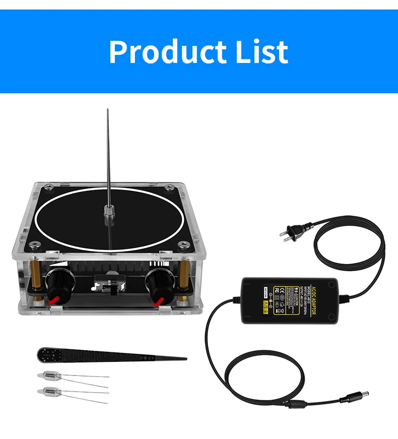 Music Tesla Coil Bluetooth/AUX Dual Mode Music Box Artificial Lightning Touchable Audio Input Bluetooth Science Experiments ﻿