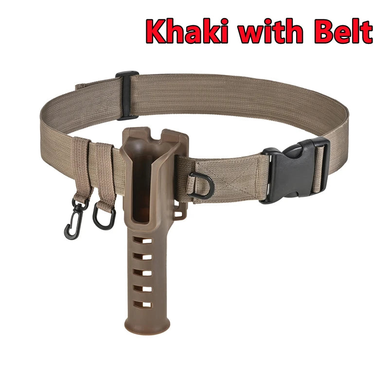 Portable Belt Rod Holder Fishing Gear Accessory Adjustable Waist Fishing Rod Insertion Device Fishing Accessories Tools Outdoor