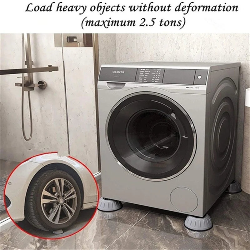 1-4Pcs Anti Vibration Feet Pads Legs Slipstop Silent Skid Raiser Mat For Washing Dryer Machine Support Dampers Stand Furniture