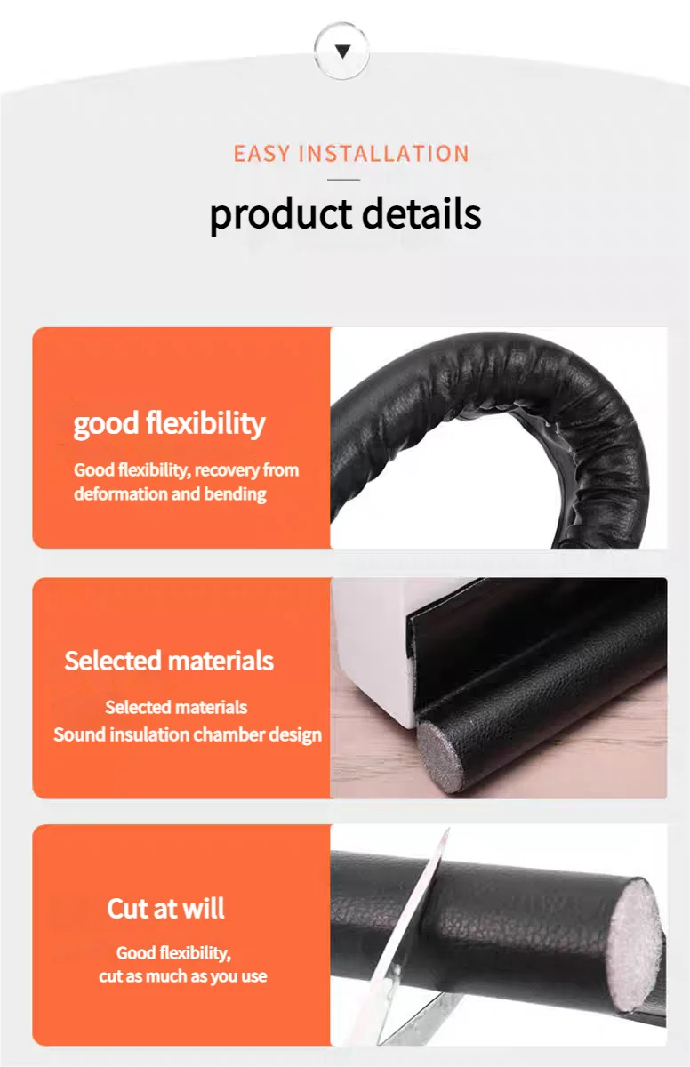 Door bottom sealing strip, windproof, noise-reducing, dust-proof, bedroom gap waterproof, insect-proof and soundproof strip