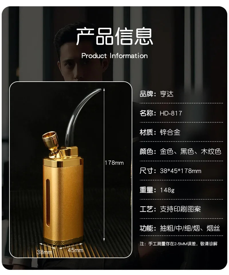 2026 New Hookah Bottle Personalized Engraving Pattern Portable Gift for Men's Thick Medium and Thin Tobacco 4 Water Bucket Pot