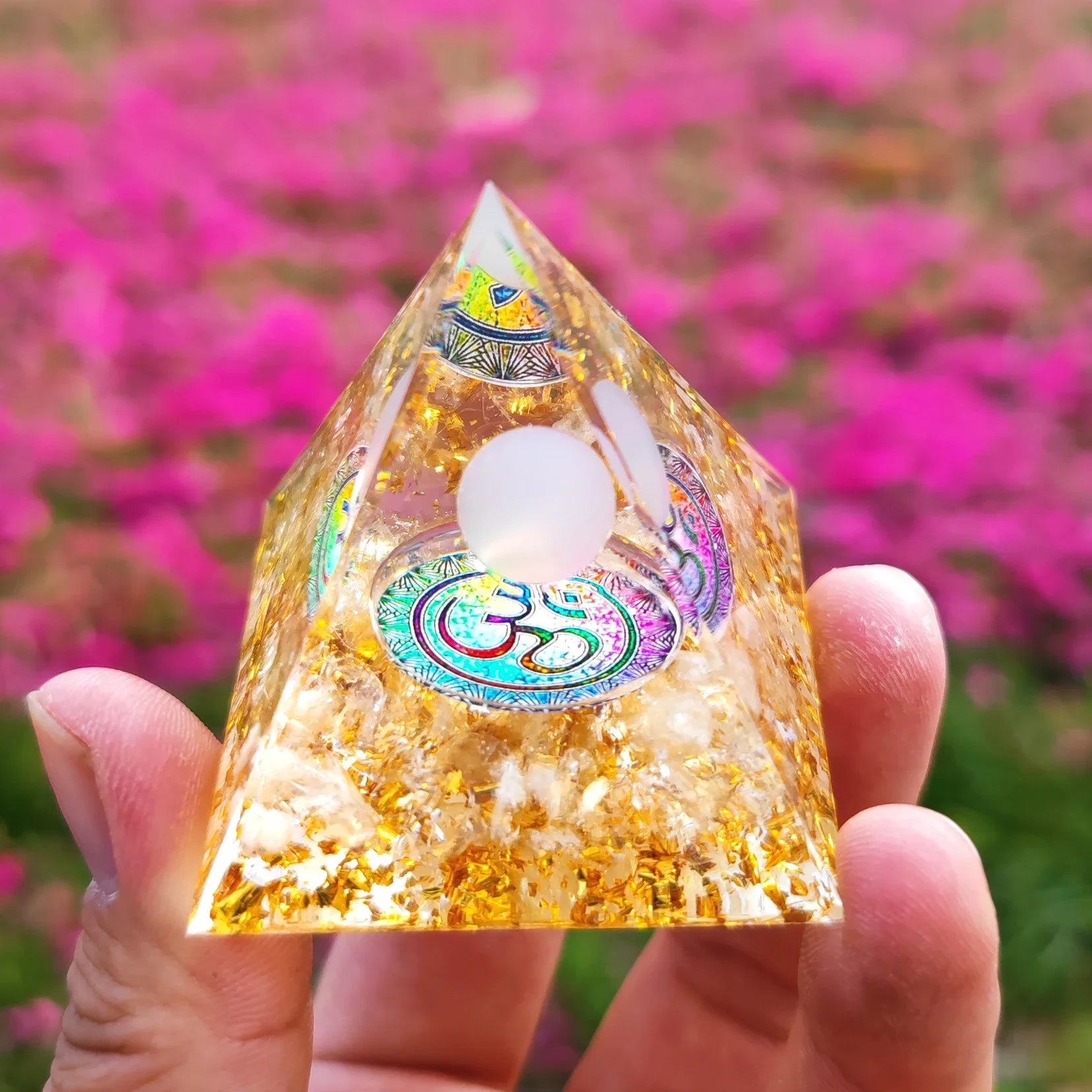 Orgonite Pyramid Crystals Natural Stone Orgone Energy Generator Healing Reiki Chakra Meditation Ornaments Crafts Office Decor