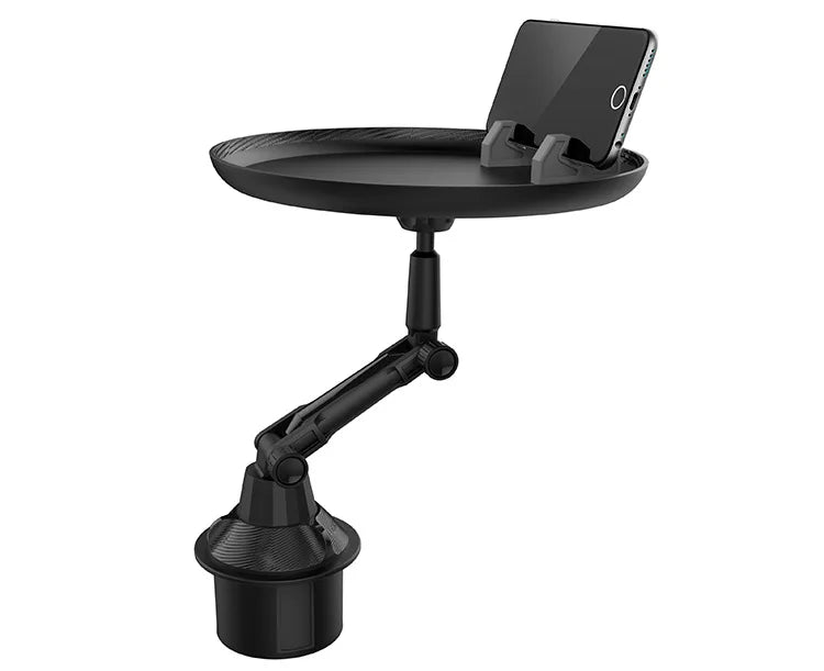 360° Adjustable Car Cup Holder Tray & Phone Mount Expander For Car, Portable Tray Table,Food Storage Rack, Coffee Table,