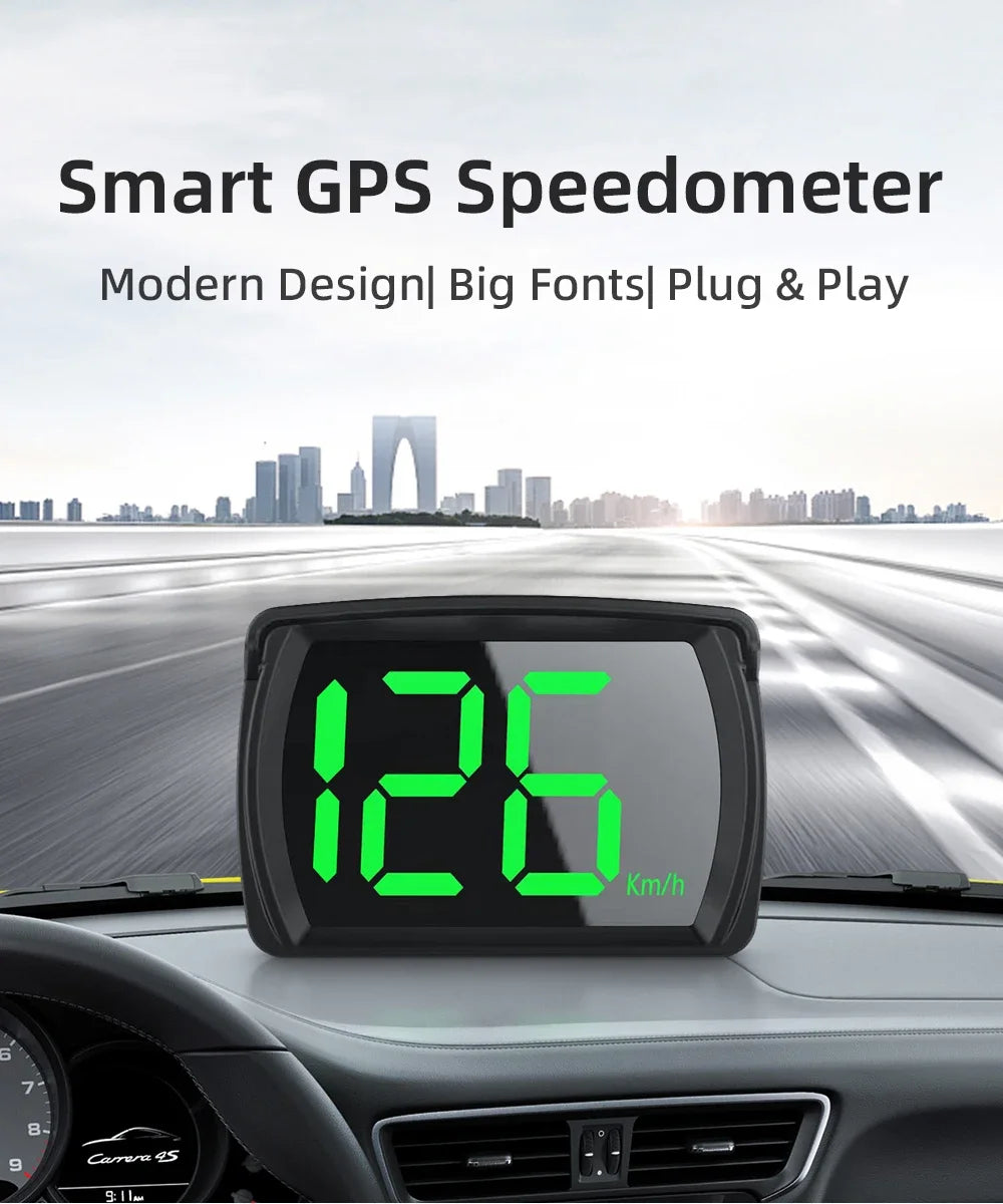New M22 Car GPS Head Up Display Speed RPM KMH MPH HUD GPS Speedometer Projector Screen Dashboard with Odometer Overspeed Alarm
