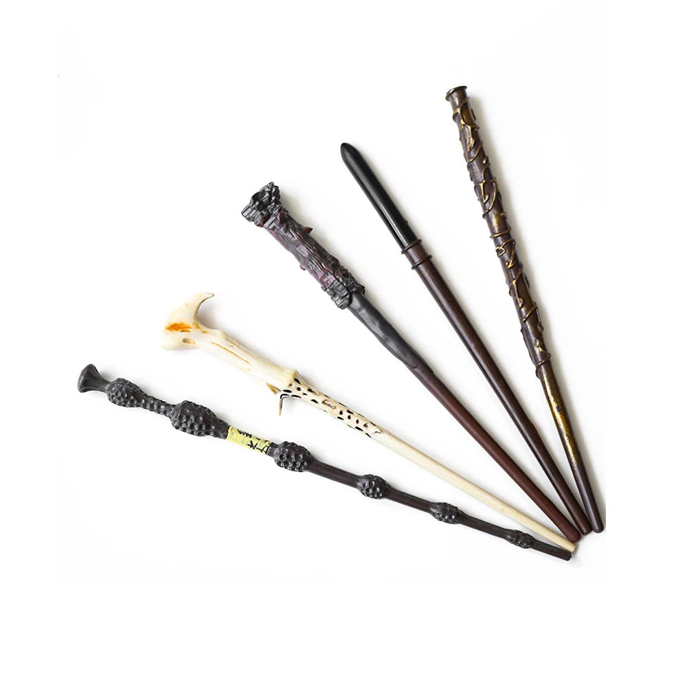 5pcs Halloween Wizard Wand, Wizard Wand Hand Carved Wand Halloween Wand Props for Halloween Christmas Cosplay