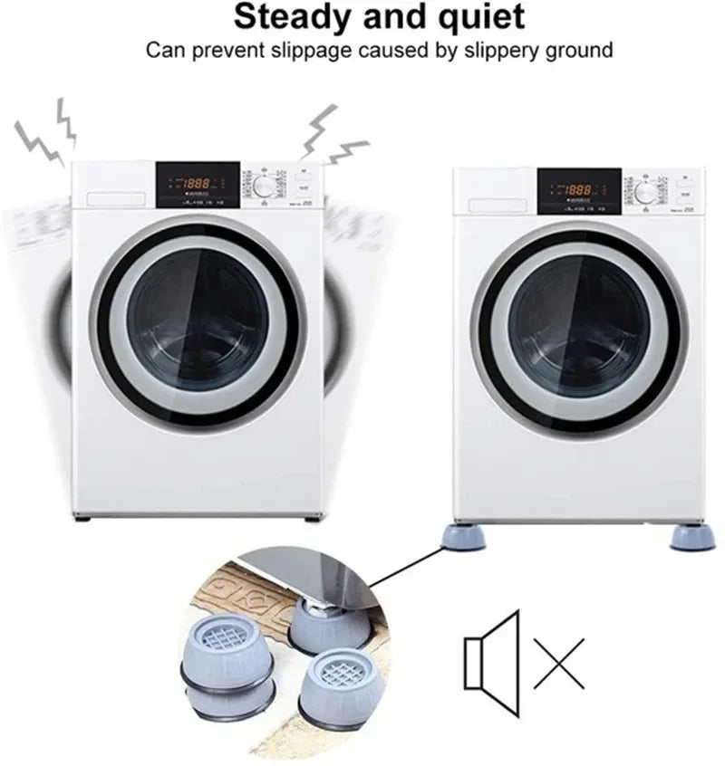 4Pcs Anti Vibration Feet Pads Waterproof Legs Slipstop Silent Skid Raiser Mat Washing Machine Support Dampers Stand Furniture