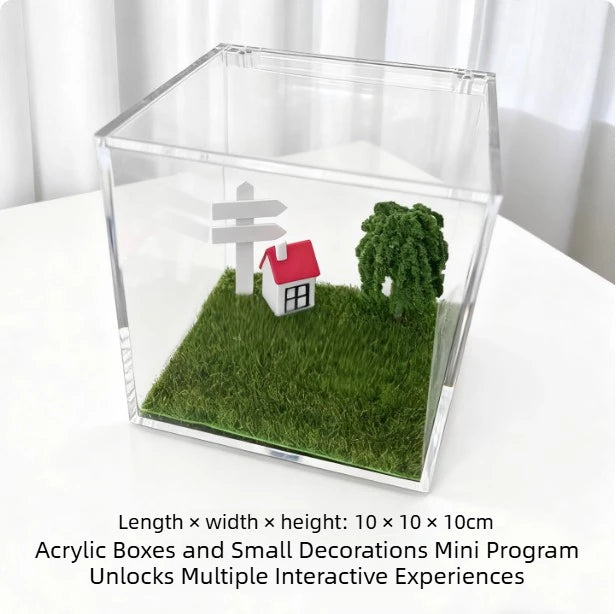 Pet Holographic Digital House, Memorial Decorative Item, Transparent Interactive Display Box High-Transparency Material Creative