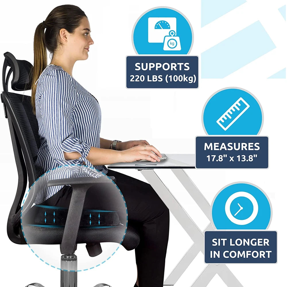 Gel Orthopedic Memory Cushion,U-shaped Seat Cushion for Home Office Coccyx Orthopedic Chair Cushion,Protect Healthy