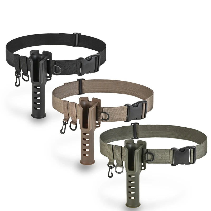 Portable Belt Rod Holder Fishing Gear Accessory Adjustable Waist Fishing Rod Insertion Device Fishing Accessories Tools Outdoor