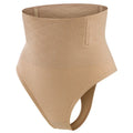Thin Thong Women's Strong Hip Lift Tummy Control Panties with Fishbone Steel Boning Waist Cincher Mid-High Waist Shaper
