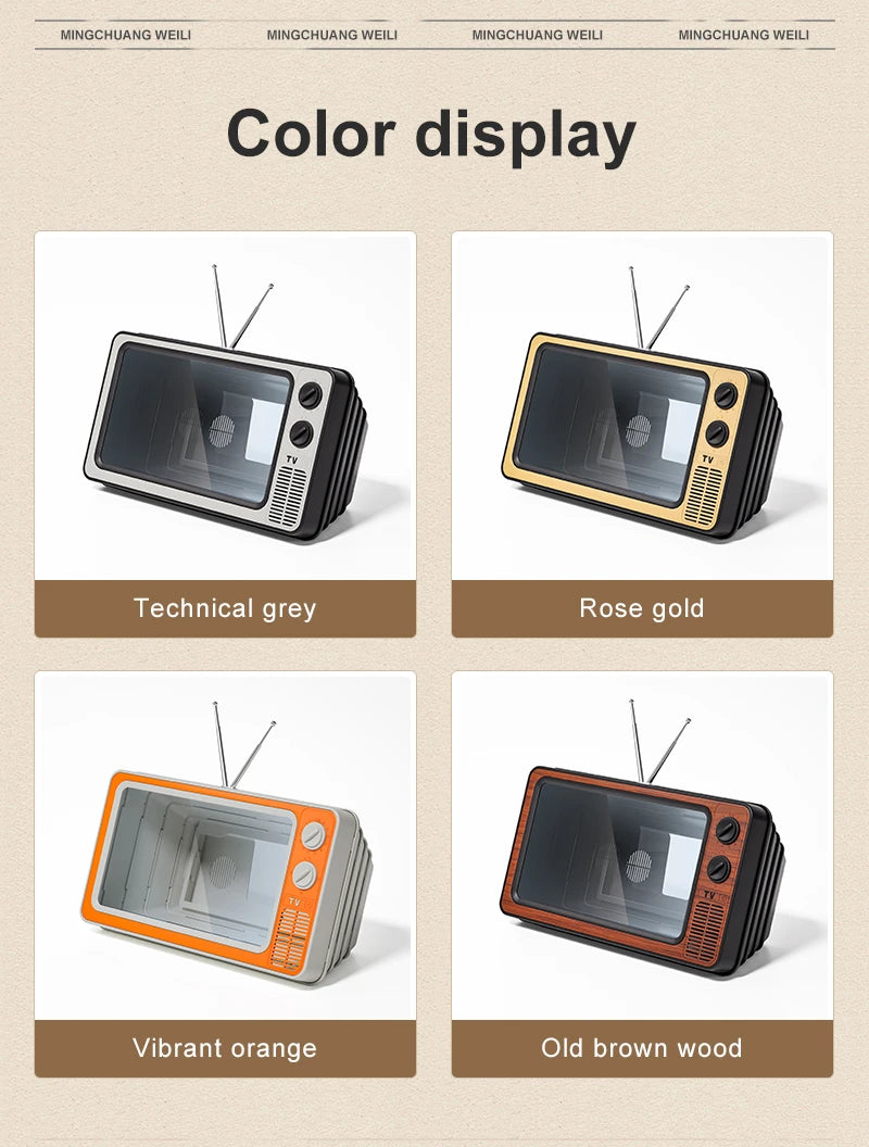 Phone Screen Magnifier Enlarged Expand Stand Phone Holder HD Video Amplifier Eyes Protection Retro TV Box For Iphone Xiaomi