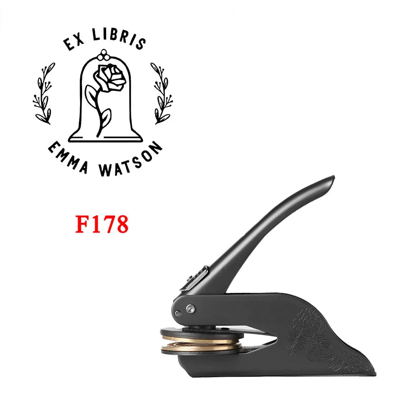 Embosser Stamp Customized Private Logo Customization Library Book Invitation Wedding Embossing Stamp Company Paper Leather Seals