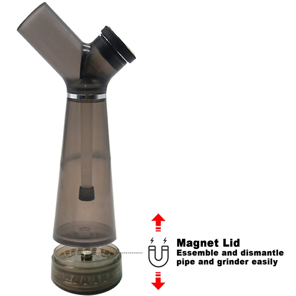 JOK JUK Acrylic Water Smoking Pipe with Dry Herb Grinder Protable Handheld Hookah Kettle Tobacco Shop Smoke Grass Accessories