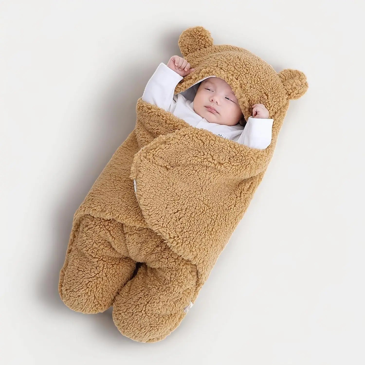 Soft Cotton Swaddle Blanket for Newborns 0-6 Months, Easy Velcro Closure & Machine Washable