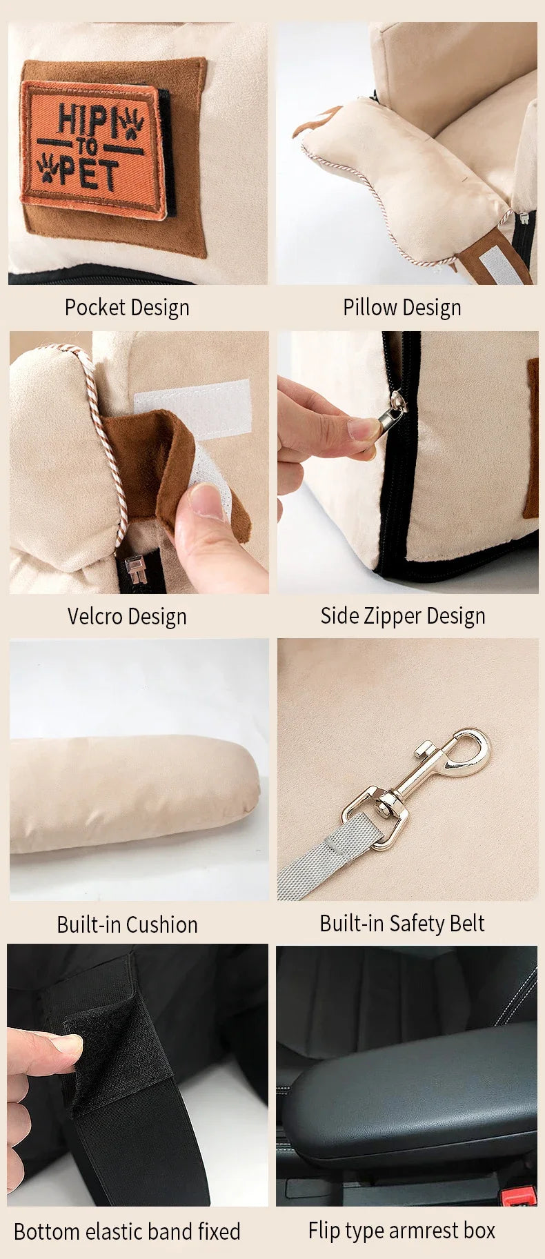 Puppy Dog Car Seat Travel Central Control Portable Pet Carrier for Small Dogs Chihuahua Teddy Cats Car Transport Dog Accessories