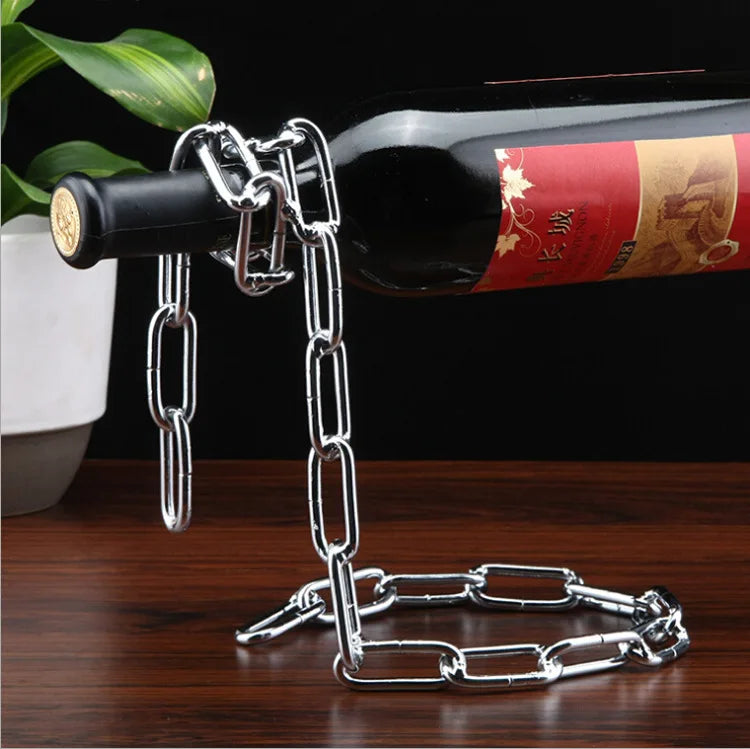 Creative Personality Fashion Wine Bottle Holder Suspended Wrought Iron Rope Chain Wine Bottle Holder Snake Ornament Decoration
