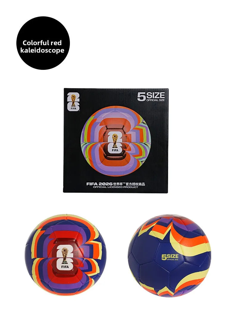 FIFA 2026 World Cup USA Canada Mexico Size 5 Soccer Ball Official Match Training for Adults Youth Students Wear-Resistant PU