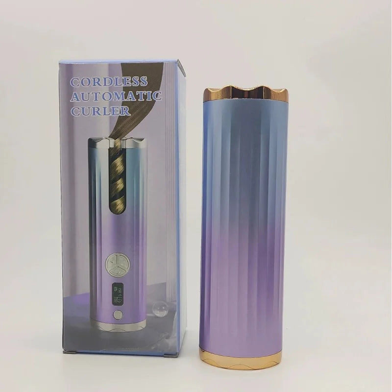 Automatic Hair Curler Wireless With Heat Timer Modes Rechargeable Portabl Fast Heating Styler For Perfect Curls Every Time