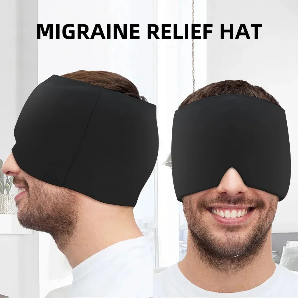 Gel Cold Compress Eye Mask Migraine Relief Cold Compress Therapy Cap Head Wrap Pack Eye Mask For Pressure Relieve Pain Ice Hat