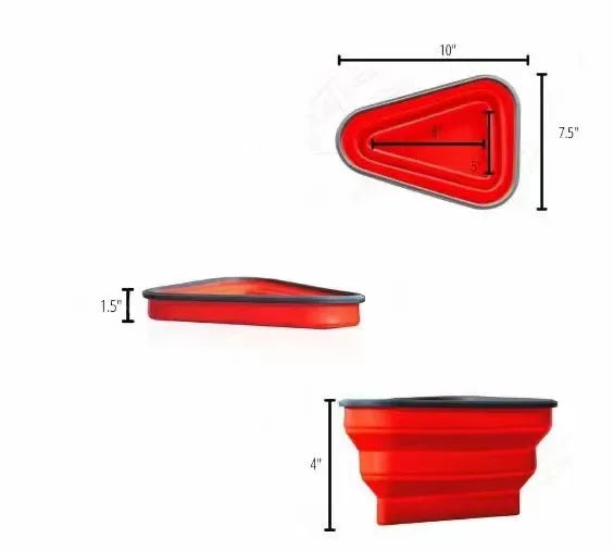 Baby Food Grade Silicone Folding Pizza Box Reusable Triangle Pizza Packing Box Take Away Box Silicone Children Food Storage Box