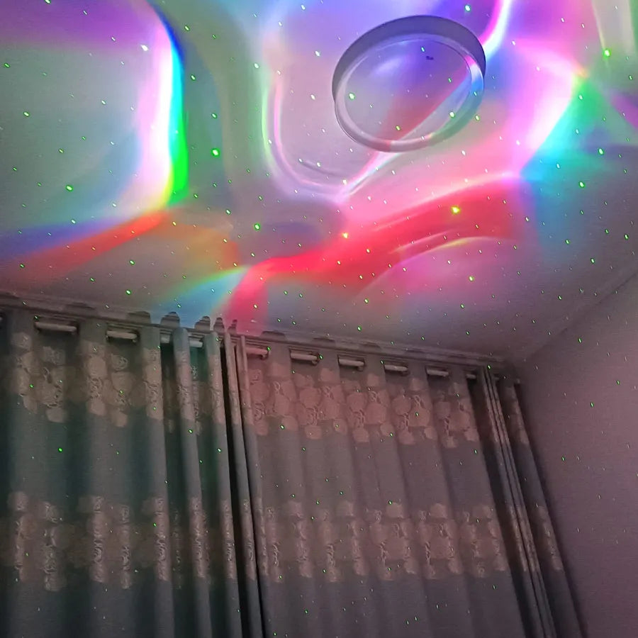 SA204 RGB LED Motive Aurora Projector Night Green Laser Sky Stars Disco Light Nebula Cloud Christmas Children Bedroom Stage Lamp