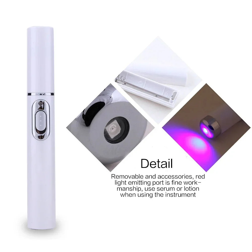Blue Light Therapy Acne Laser Pen,LED Face Light Therapy For Scar Wrinkle Removal Treatment Device,Skin Care Beauty Appliances