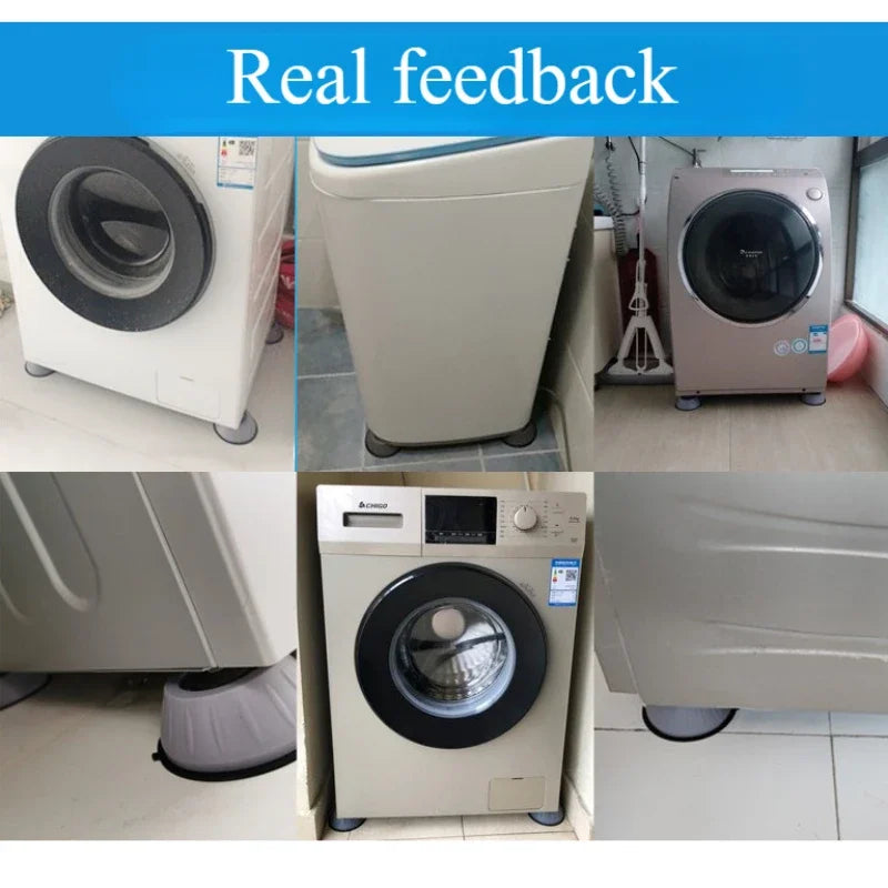 4Pcs Anti Vibration Feet Pads Waterproof Legs Slipstop Silent Skid Raiser Mat Washing Machine Support Dampers Stand Furniture