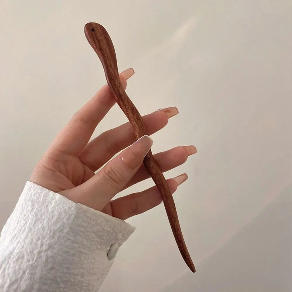Chinese Style Elegant Wood Hair Stick For Women Girl Hairpins Simple Hair Fork Vintage Hanfu Cheongsam Headwear Hair Accessories