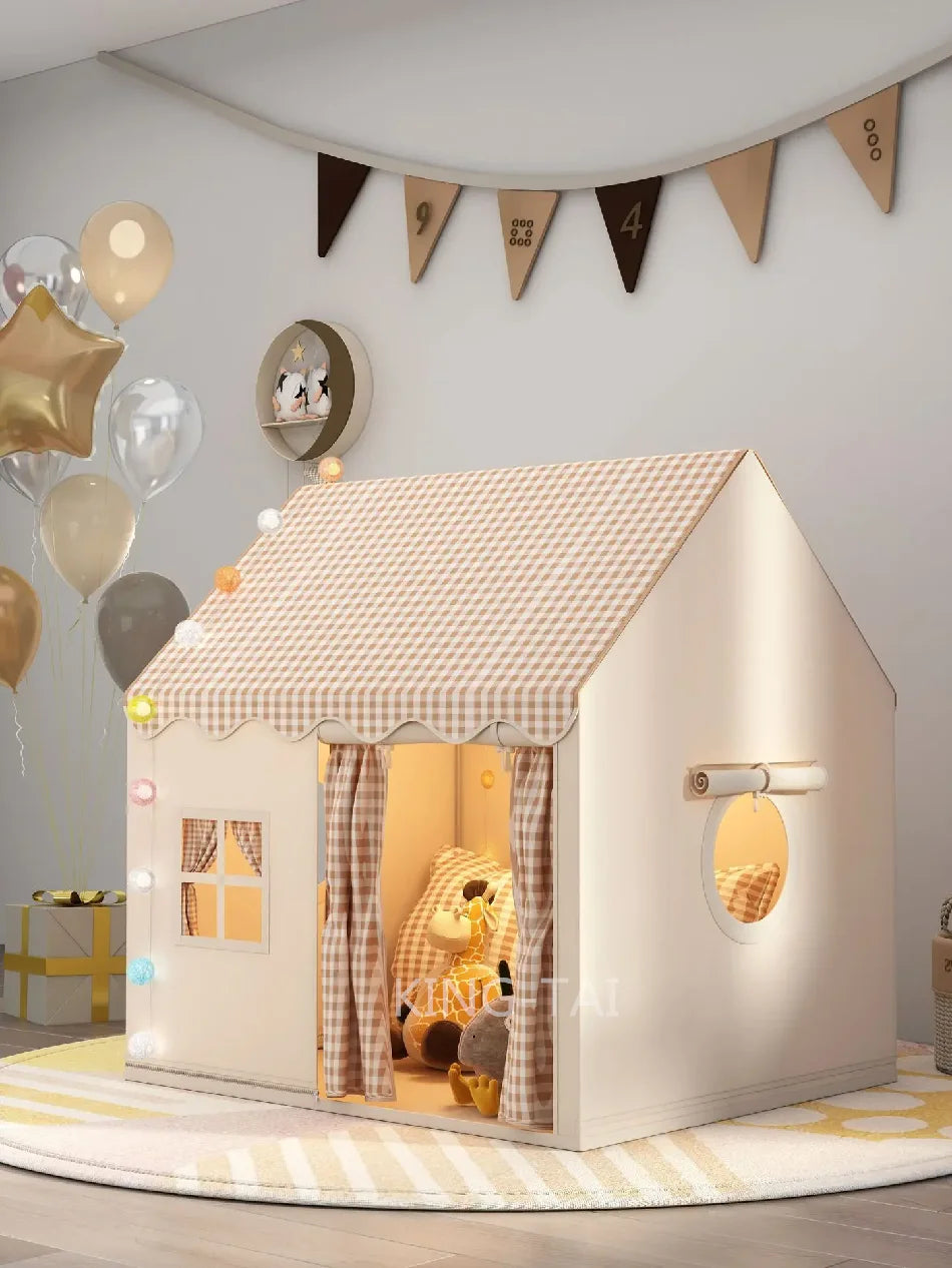 Kid Toys Tent Princess Castle Play House Cubby Children Small House Folding indoor Play tent Baby Tent Metal Frame No Light Ball
