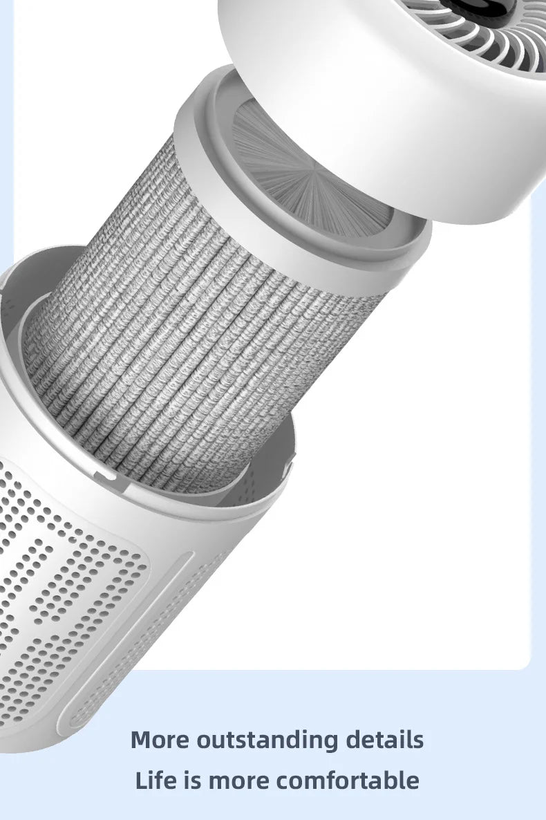 Mini Desktop Air Purifier HEPA Filter With Negative Ion Technology Eliminates Formaldehyde Odors Smoke And Dust Particles