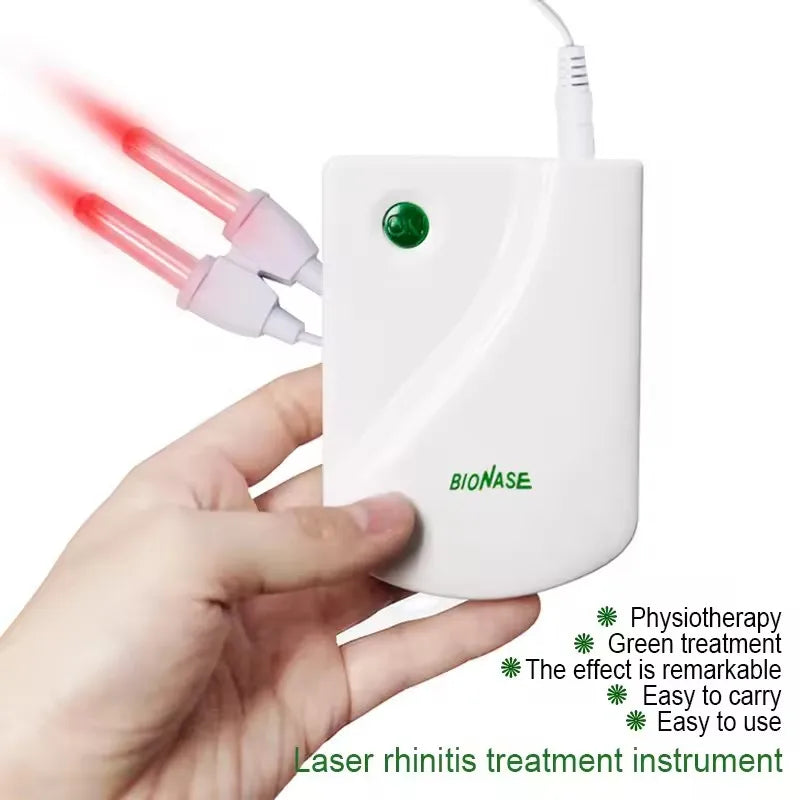 Nose Rhinitis Sinusitis Cure BioNase Laser Therapy Hay Fever Low Frequency Pulse Nose Massage Runny Sneeze Treatment Machine