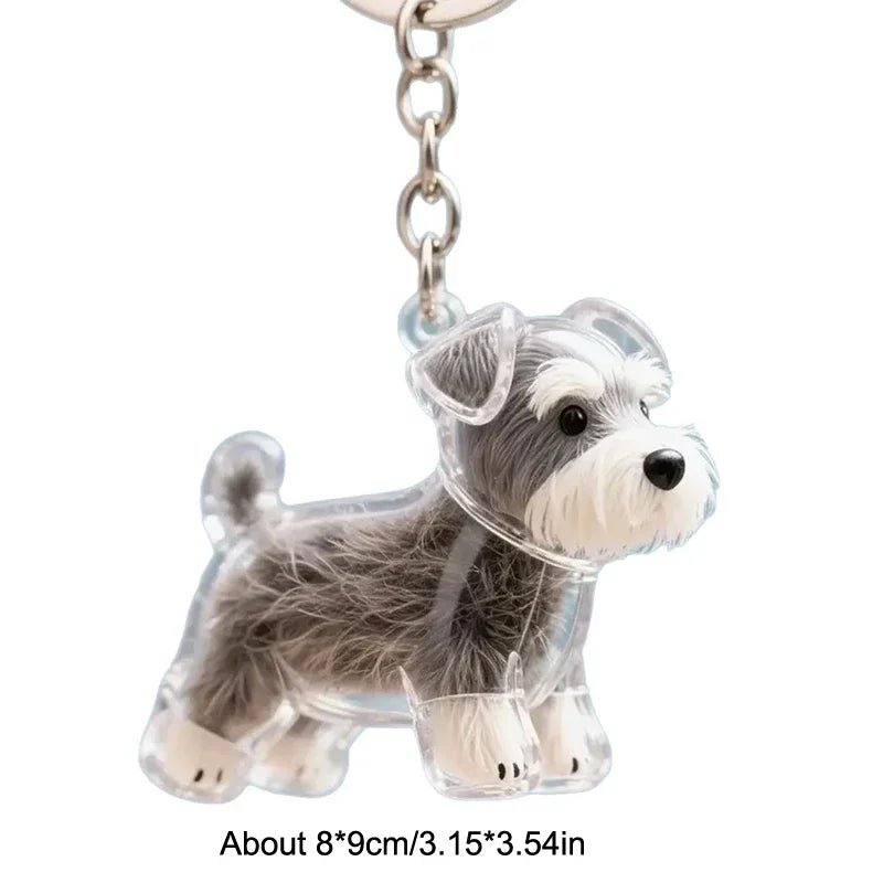 Dog Hair Storage Pendant Cute Keychain Car Key Chains Bag Pendant Couple Jewelry Souvenir Collection Gift Decoration Accessories
