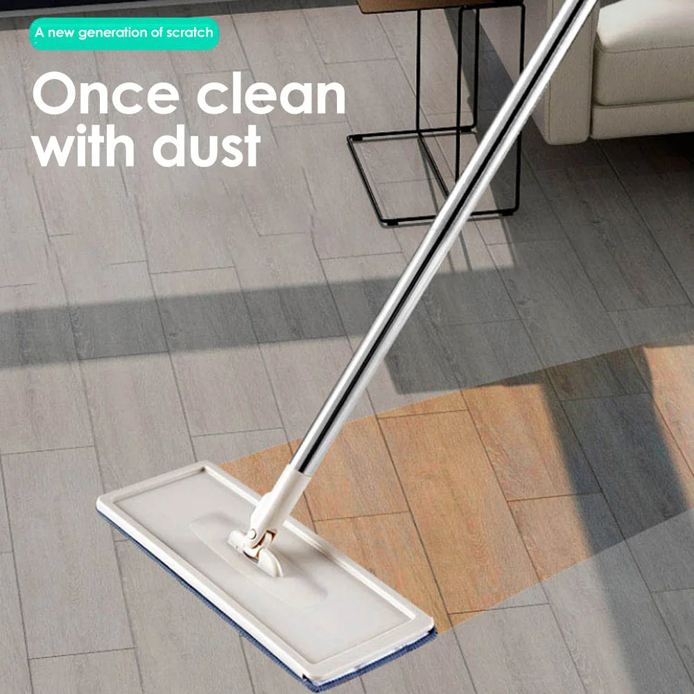 Rotating Head Household Cleaning Cloth Replacement Mop Microfiber Flexible Mop Heads Multi-function Stickable for Home Office