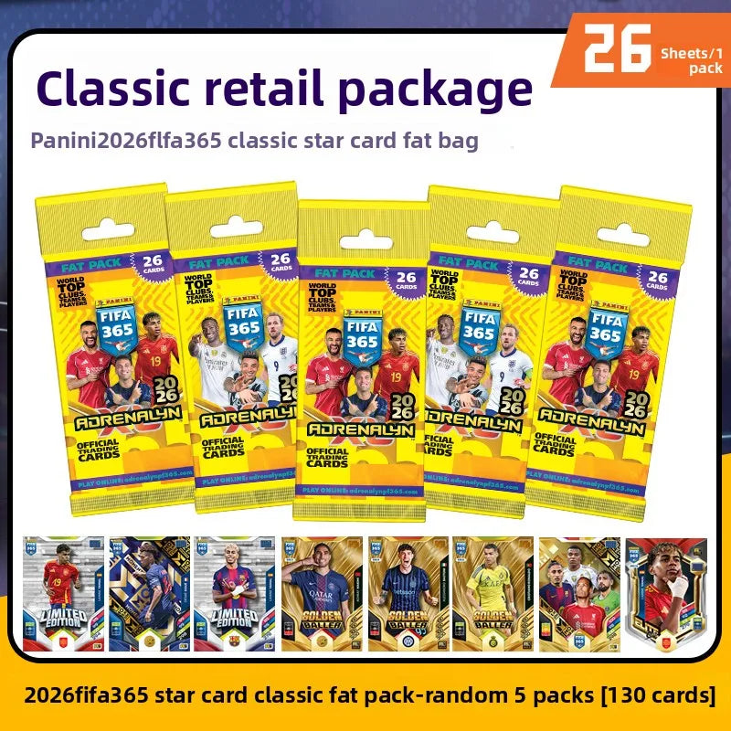2026 Panini FIFA 365 Adrenalyn XL - Top Clubs Teams Players Collectible Trading Card Gift