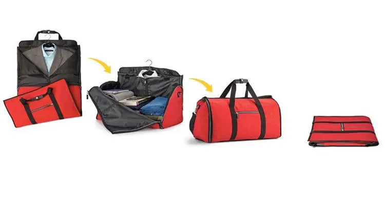 Convertible Garment Bag with Shoulder Strap Carry on  Duffel Bag for Men Women 2 in 1 Hanging Suitcase Suit Travel Bags