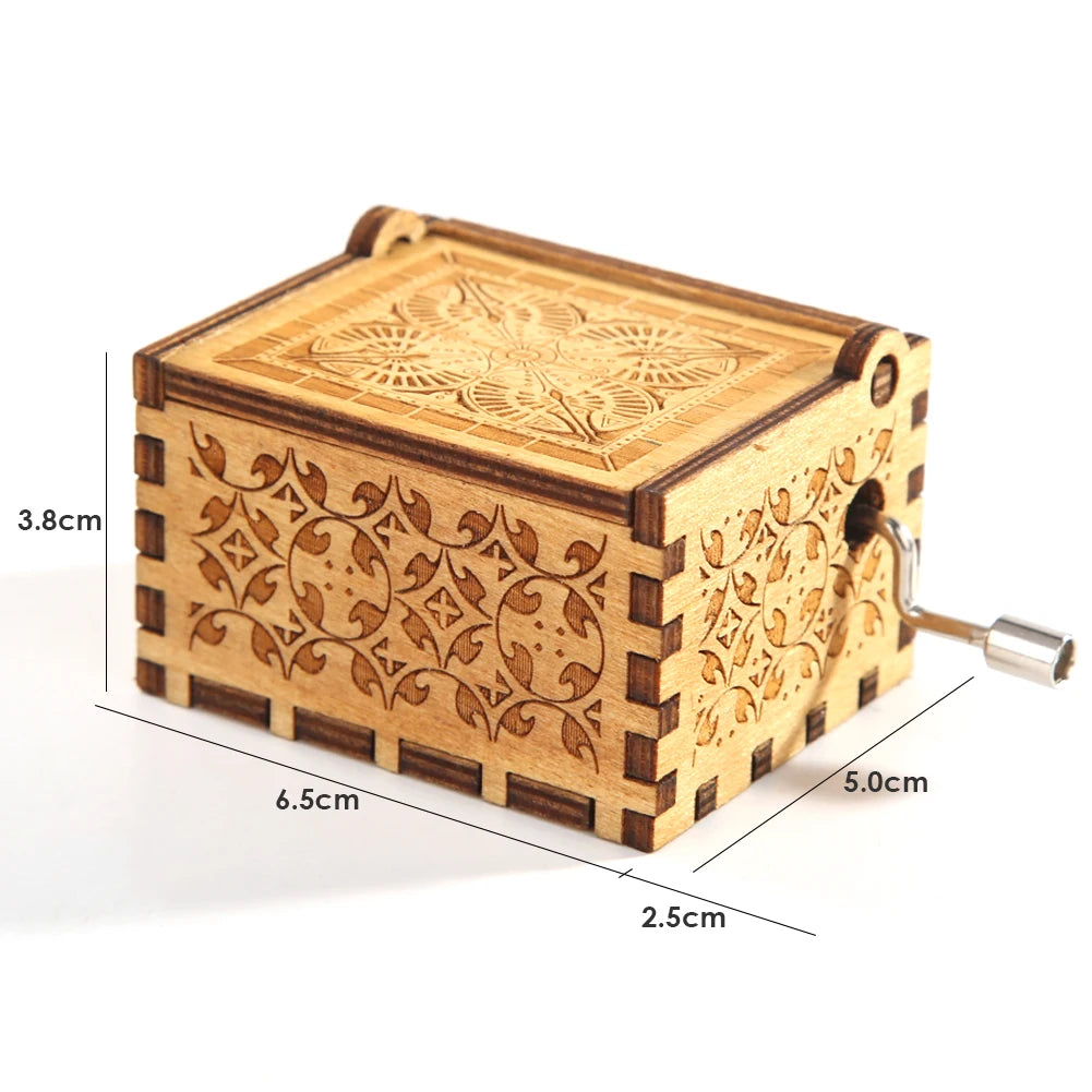 Wooden Hand Crank Music Box Bohemian Rhapsody Theme You Are My Sunshine Music Box Musica Theme Birthday Christmas Gift