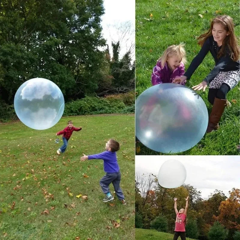 Bubble Ball Reusable Children Outdoor Soft Inflatable Giant Elastic Water-filled Ball Balloon Toy for Beach Fun Party Game Gifts