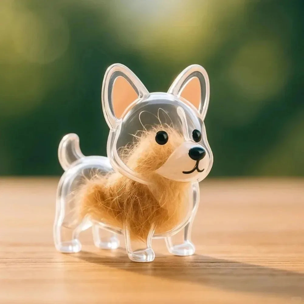 Dog Hair Storage Pendant Cute Keychain Car Key Chains Bag Pendant Couple Jewelry Souvenir Collection Gift Decoration Accessories