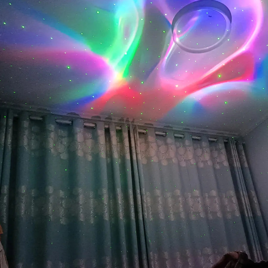 SA204 RGB LED Motive Aurora Projector Night Green Laser Sky Stars Disco Light Nebula Cloud Christmas Children Bedroom Stage Lamp