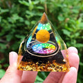 Orgonite Pyramid Crystals Natural Stone Orgone Energy Generator Healing Reiki Chakra Meditation Ornaments Crafts Office Decor