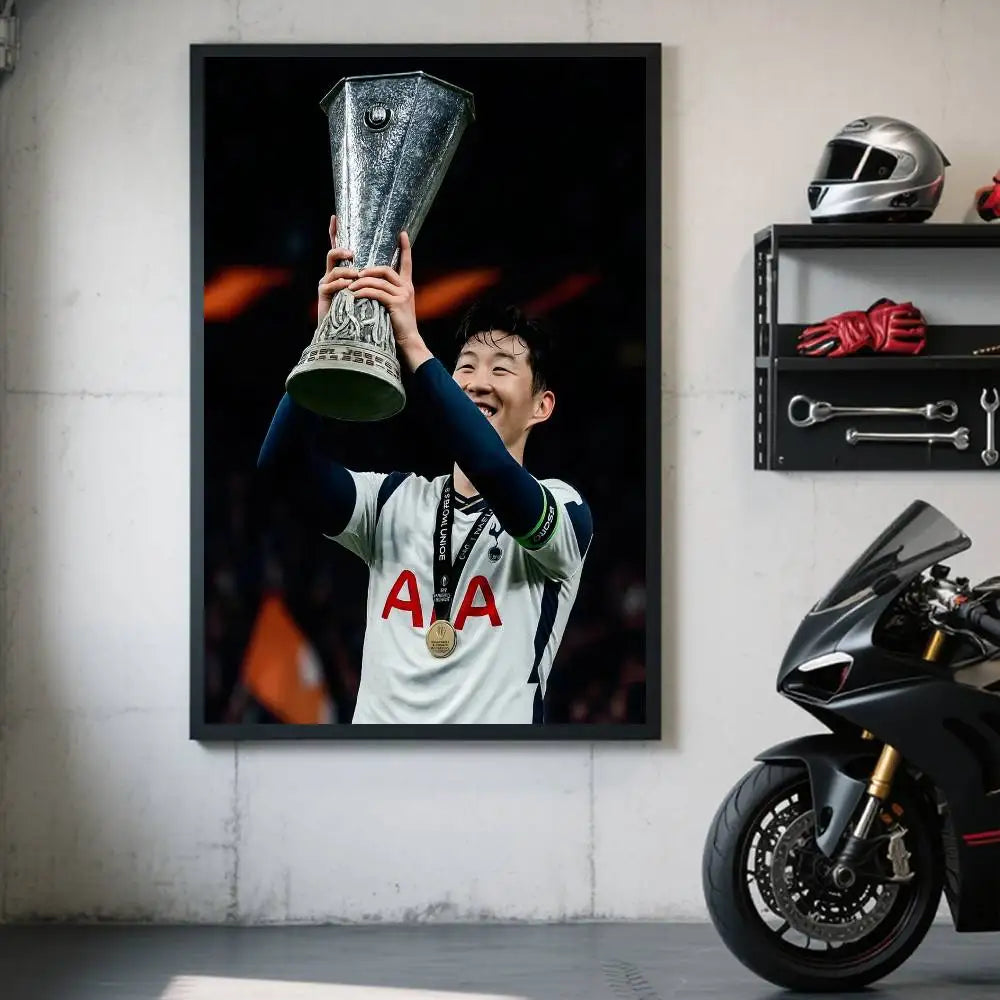 1PC Football Tottenham wins the championship poster Self-adhesive Art Waterproof Paper Sticker Coffee HouseWall Decor