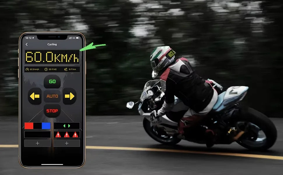 Led Helmet Display Motorcycle Helmet Warning Light Night Riding DIY RGB Bike Helmet Taillight APP Programmable LED Screen